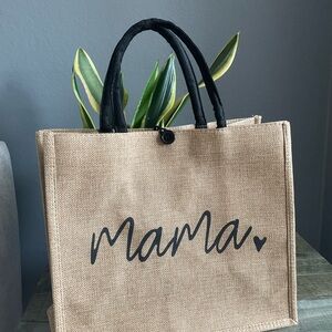 3 Pack Bundle Mama Linen Shopping Bag + Keychain + Makeup bag